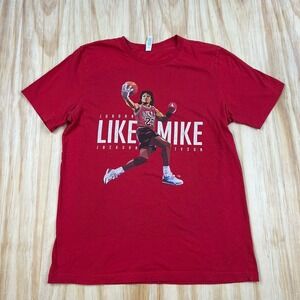 Like Mike Jackson Tyson Jordan T Shirt Parody Red Short Sleeve Size Large